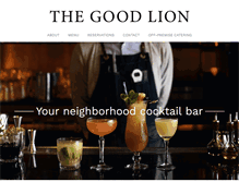 Tablet Screenshot of goodlioncocktails.com